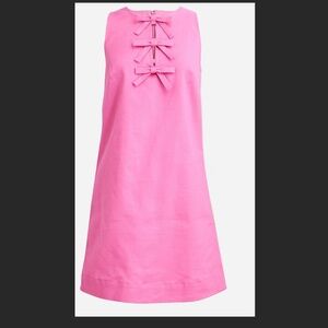 J. Crew Bow Front Linen Shift Dress - XS